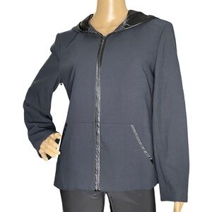 Gap black hooded zip up jacket, small